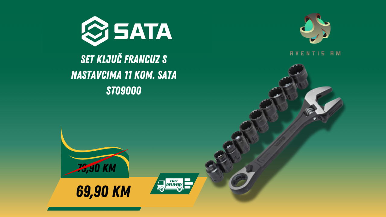 FRANCUZ LJUČ SA NASTAVCIMA 11 KOM. SATA ST09000