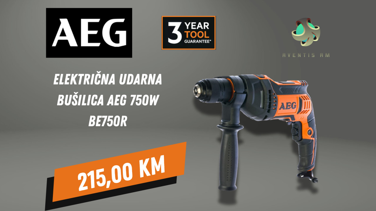 Električna udarna bušilica AEG 750W BE750R