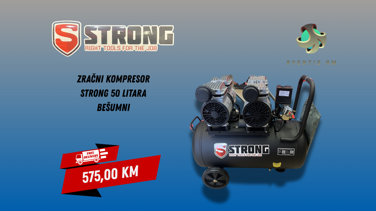 Zračni kompresor Strong 50 litara bešumni