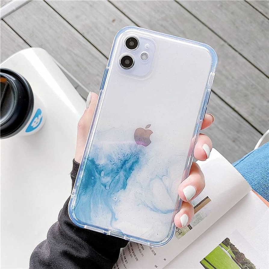 APPLE silikonska maskica Marble Case za iPhone 11 Plava