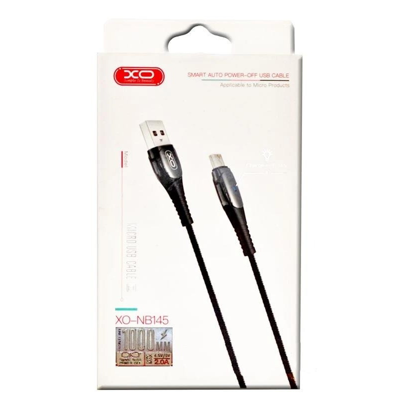 XO kabal za punjenje s automatskim isključivanjem USB Cable Micro NB145 Crni