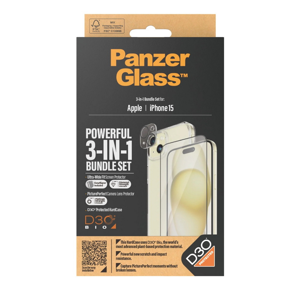 PANZERGLASS bundle iPhone 15