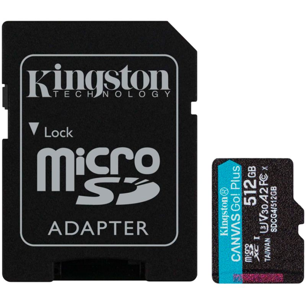 KINGSTON micro SD 512GB U3,V30 CanvasGoPlus 200mb/s