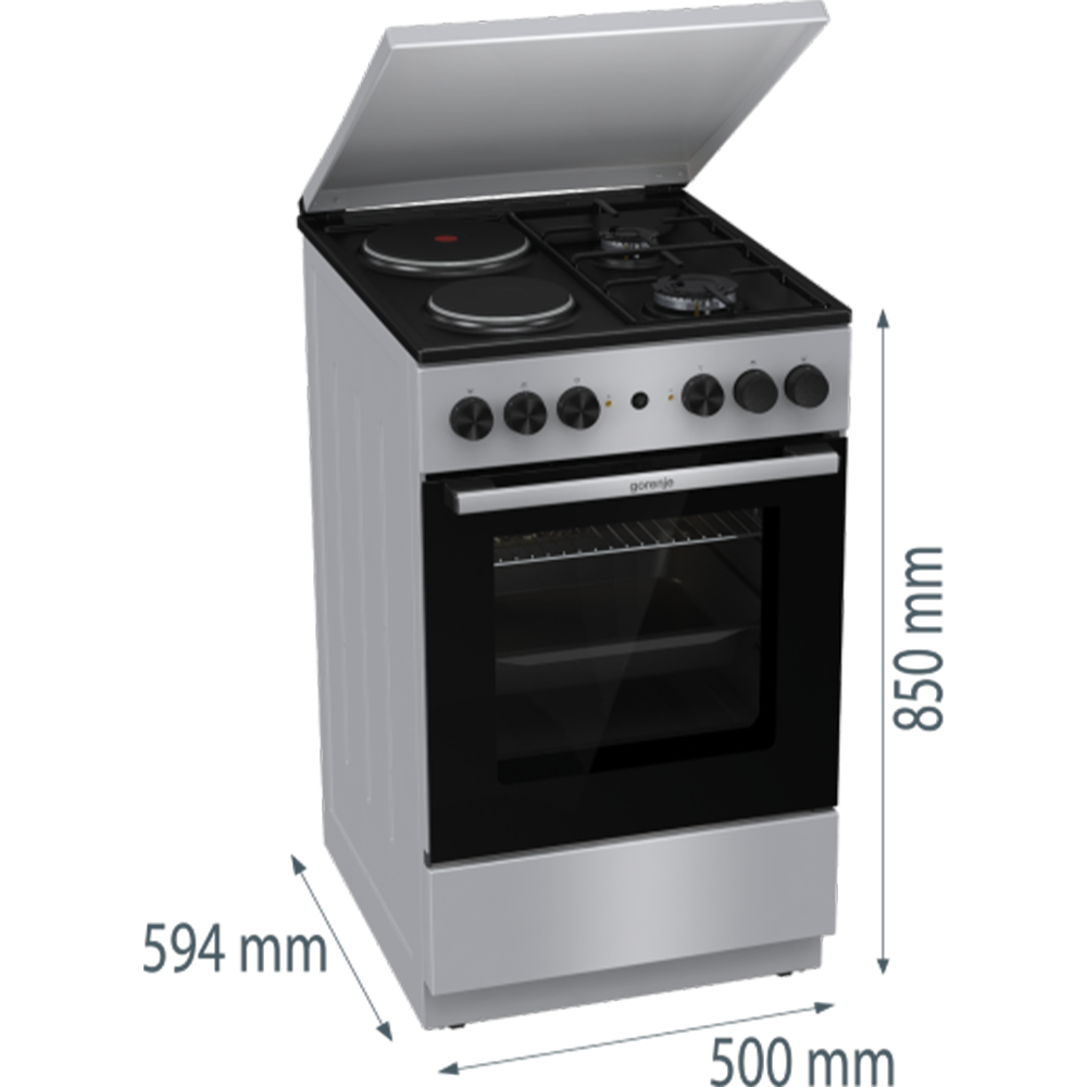 GORENJE kombinirani štednjak 50 cm GK5A12SG