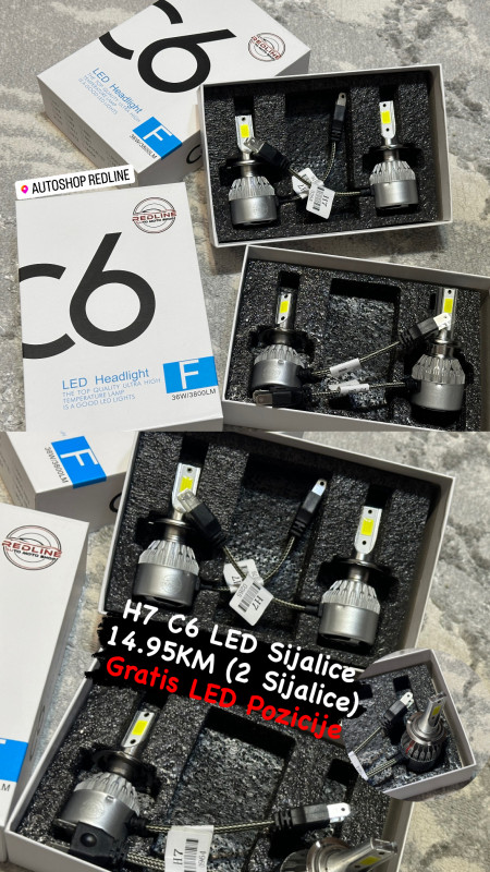 C6 led H7 H1 H8 LED Sijalice 36w RedLine Najbolje c6 led u BiH