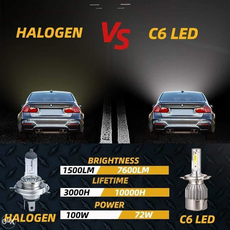LED C6 H7 H1 Kratke Sijalice + Gratis Pozicije 12V 24V 3600LM 36W
