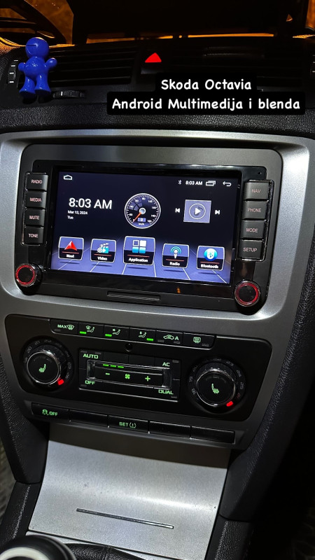 Multimedija Android Navigacija Skoda Octavia 4+64GB + blenda