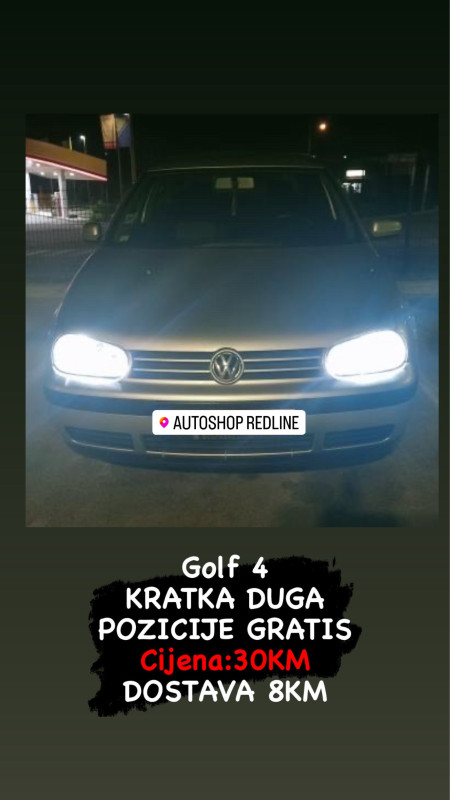 Golf 4 LED Sijalice Set Duga Kratka PozicijeJaci Komplet 70w