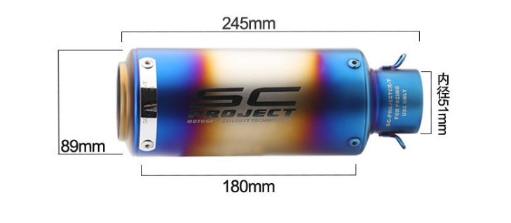 SC Project Auspuh Motor Suzuki Honda 51-60mm Yamaha Akrapovic