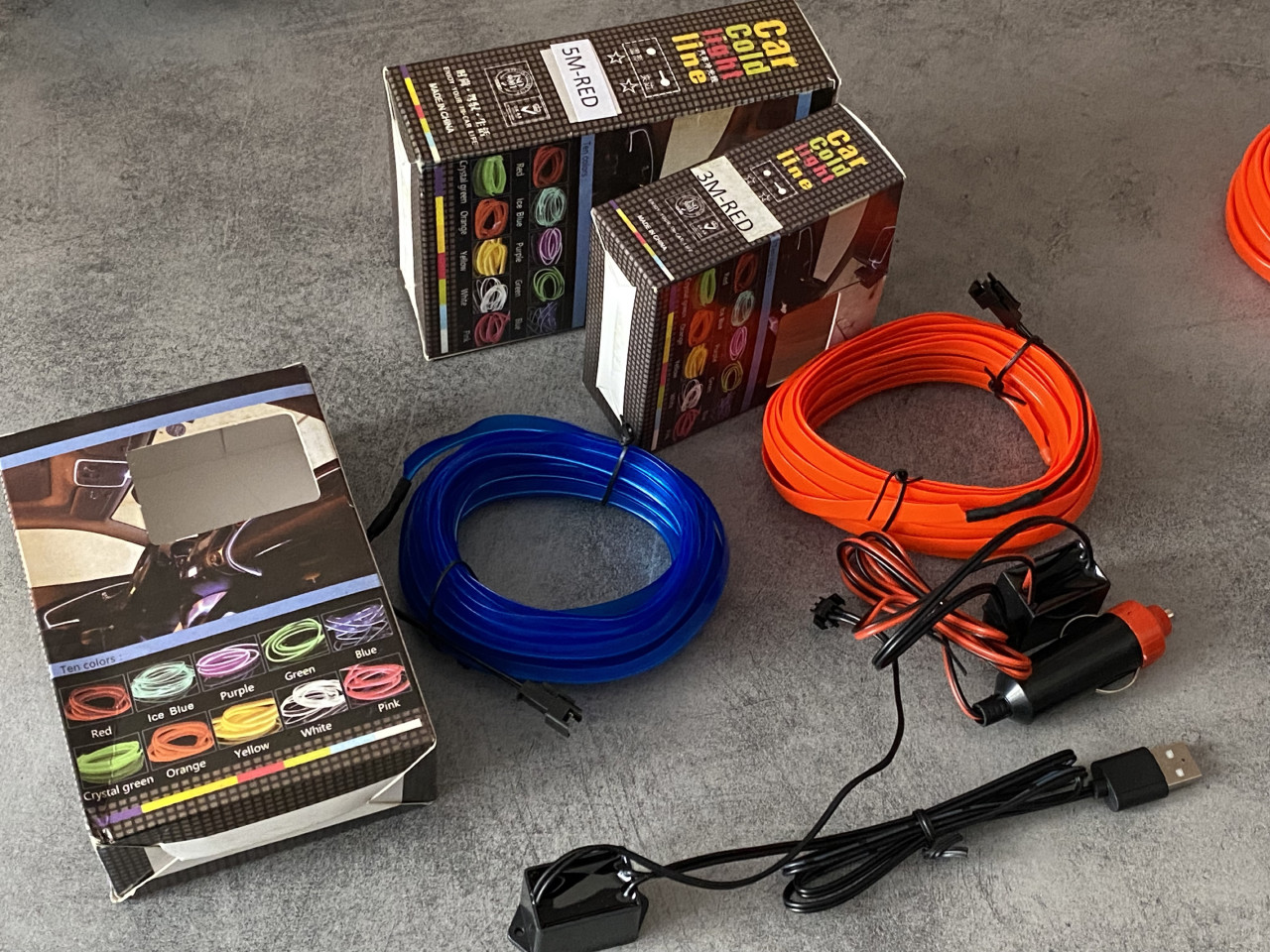 LED Traka auto 3metra ambient light unutrasnje led trake RGB