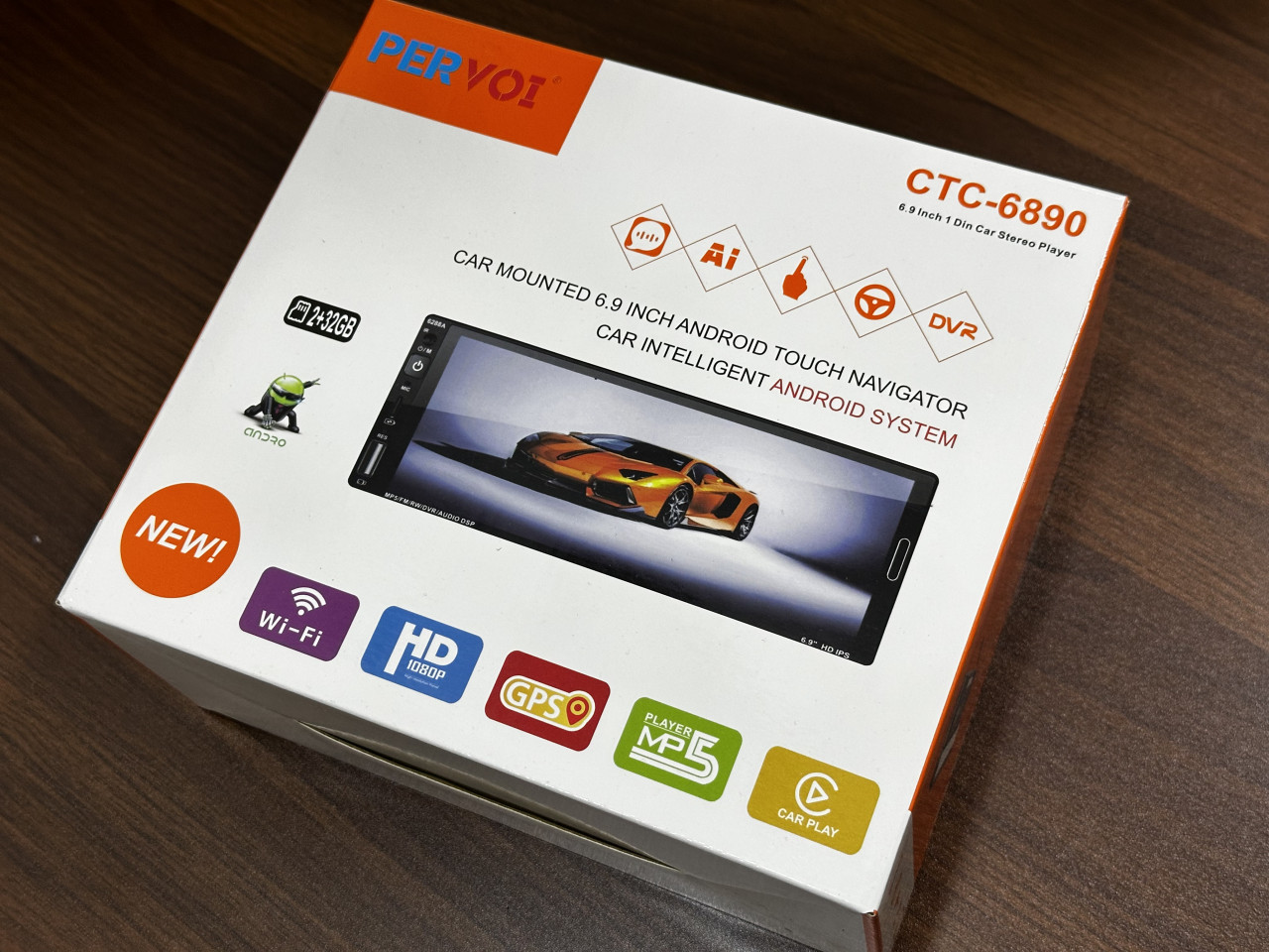 Android Multimedija 6.9 incha Audi Golf 2 1Din 19cm sirina 2+32gb