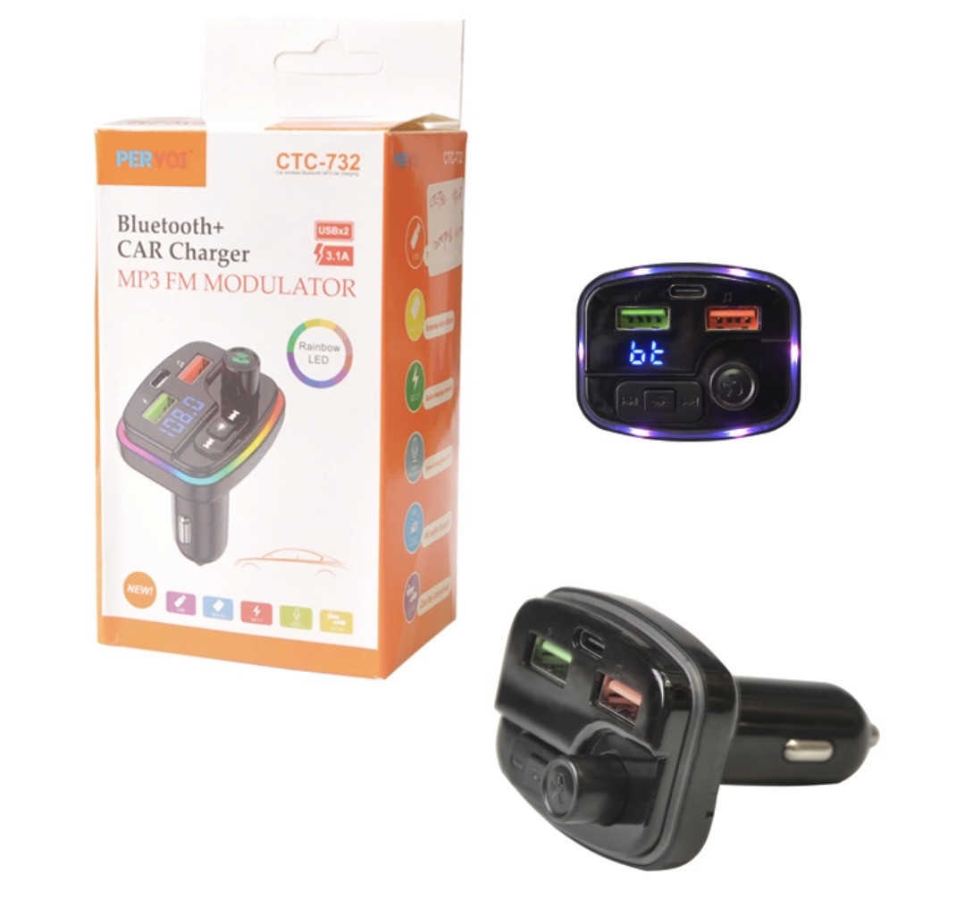 FM Transmiter za auto Usb 2x 3.1 Amper Bluetooth Blutu