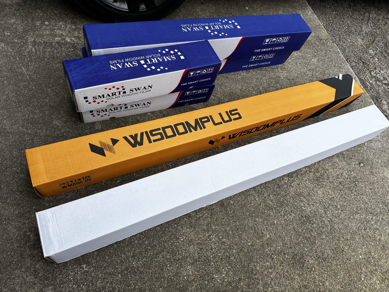 Auto folije crne za stakla 0.5m 1m 1.52m WisdomPlus
