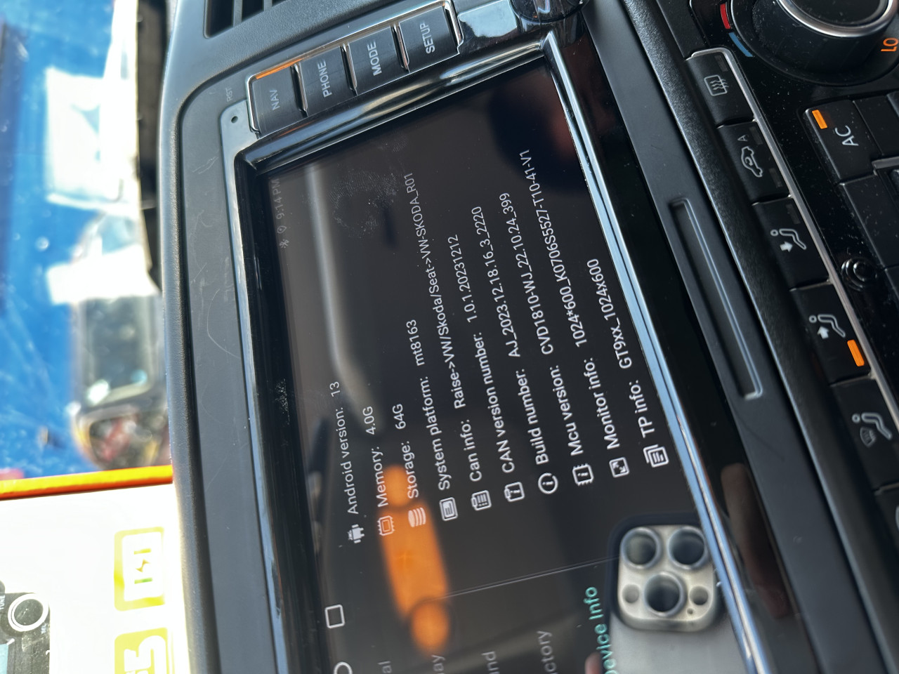 Android Multimedija 7 incha RNS 4+64GB Golf Tiguan Skoda VW