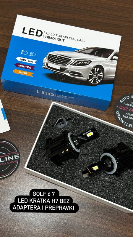 Golf 6 7 Škoda LED H7 sijalice bez adaptera