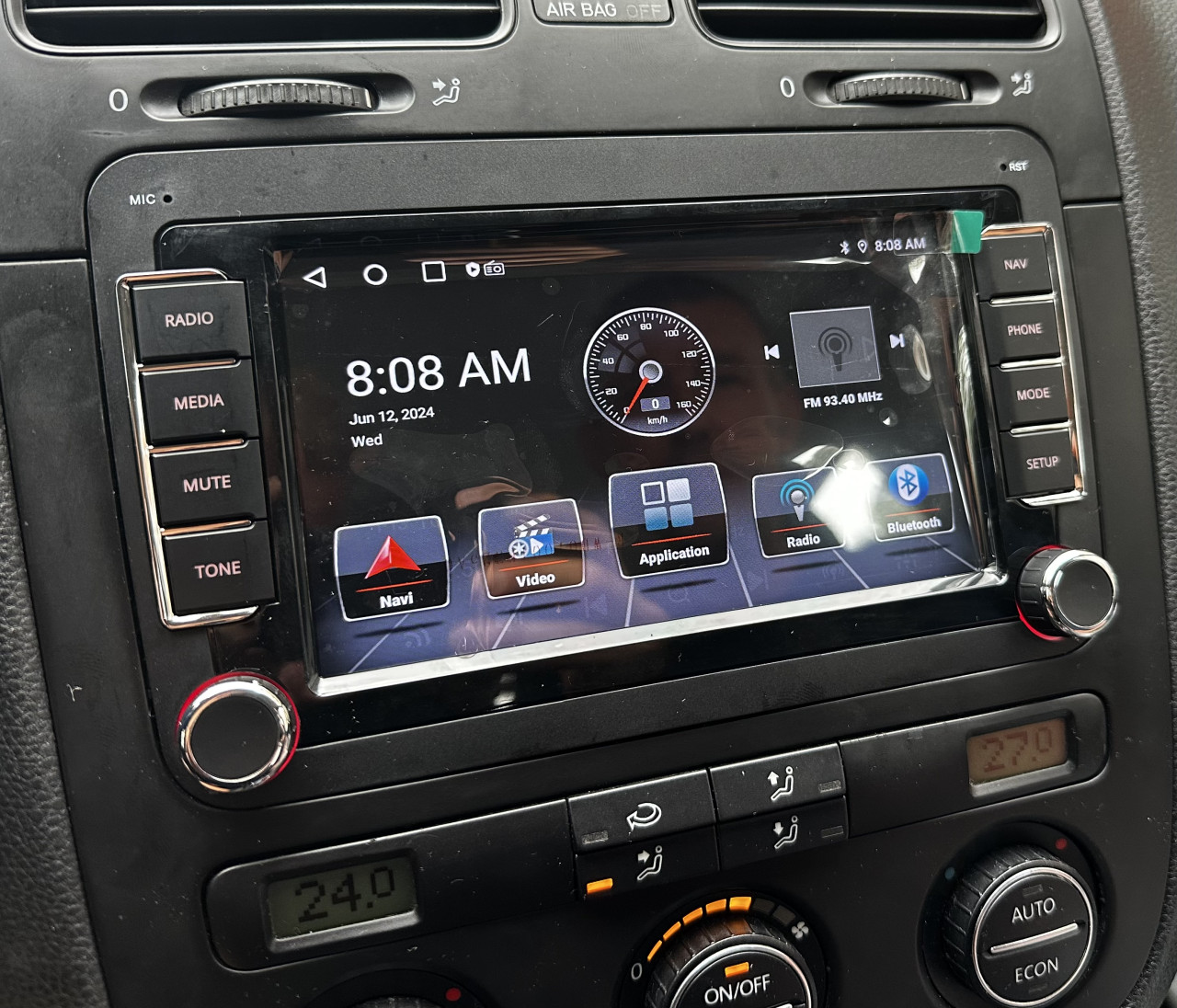 Radio Multimedija VW 4+64 GB Android VW Polo Golf Touran Passat