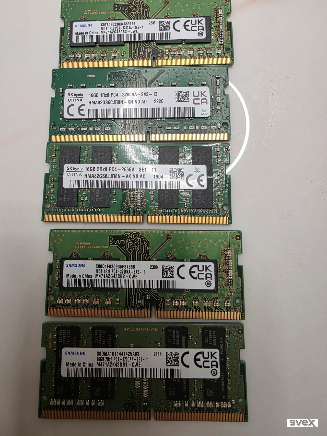 Laptop RAM memorije - Samsung i SK hynix
