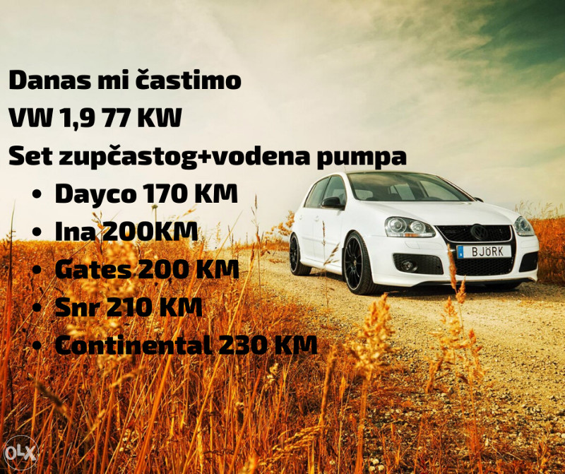 Set zupcastog vw 1.9 77 kw