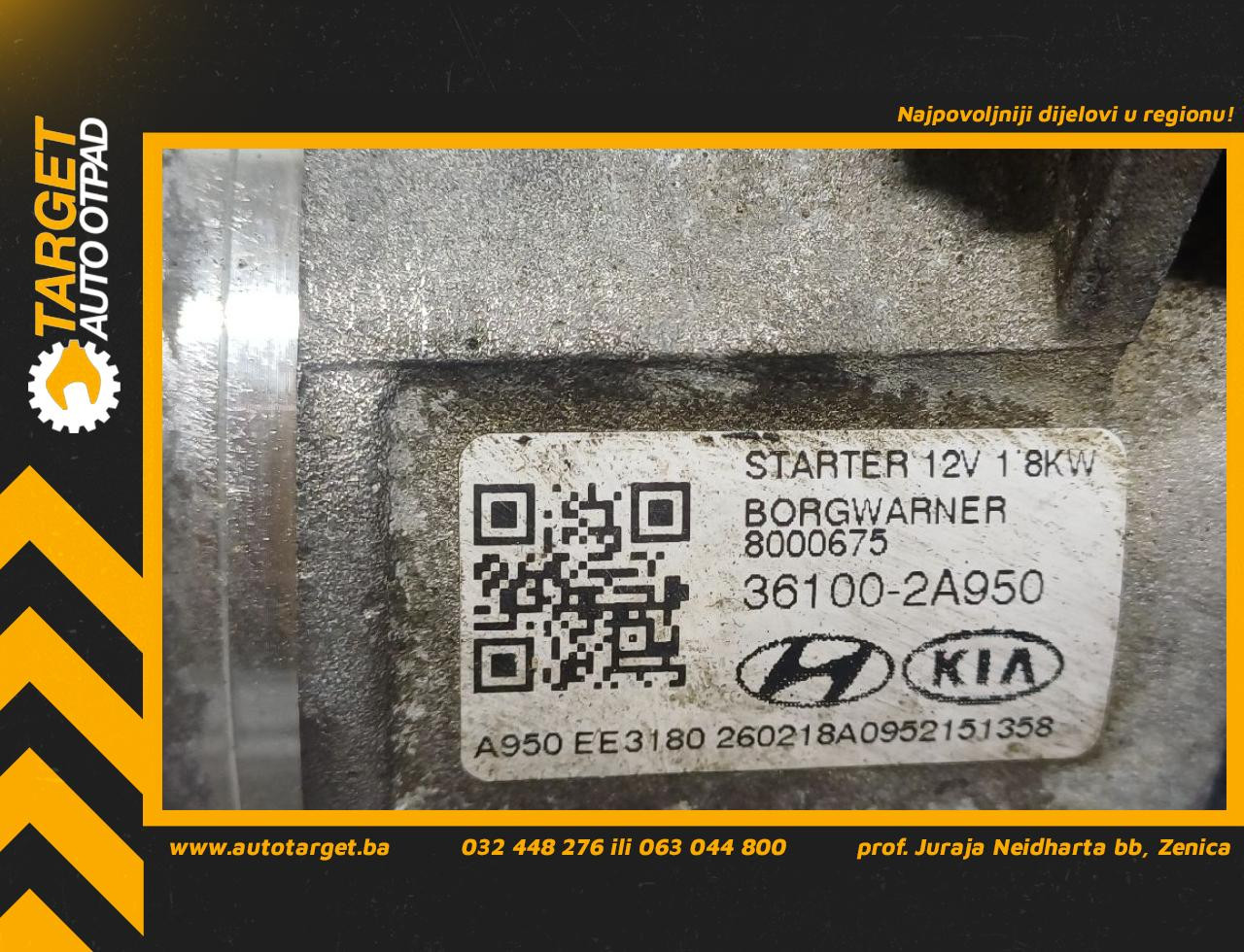 DIJELOVI ALNASER KIA CEED > 18- 1.6 361002A950