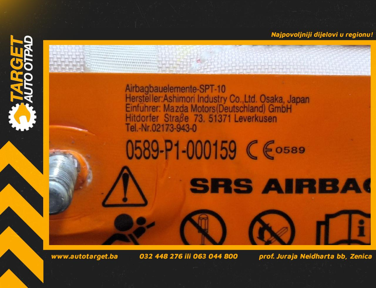 DIJELOVI AIRBAG SJEDISTA MAZDA 6 > 13-16 2.2 0589P1000159