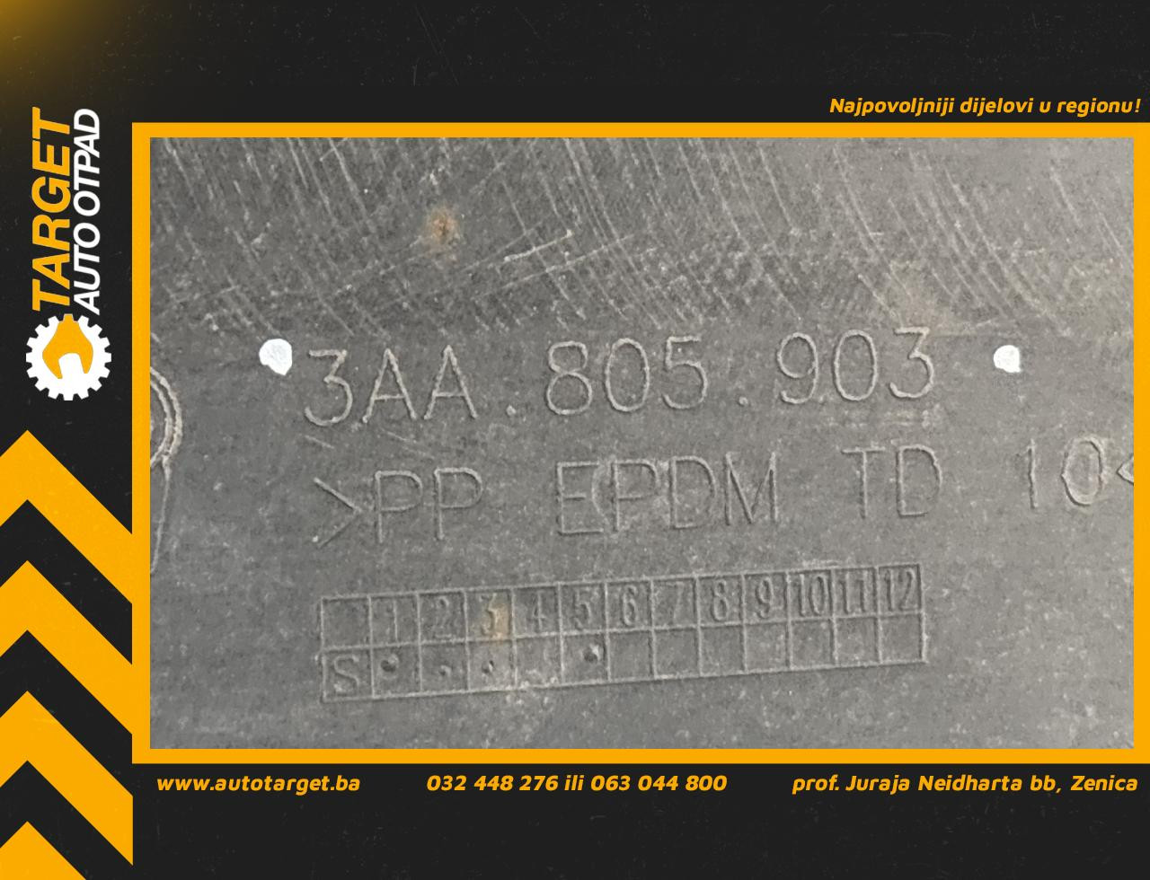 DIJELOVI PLASTIKA BRANIKA VW PASSAT B7 > 10-14 2.0 3AA805903