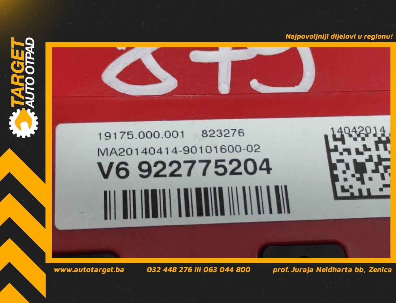 DIJELOVI KLEMA BMW SERIJA 3 (F30/F31) > 11-14 2.0 922775204