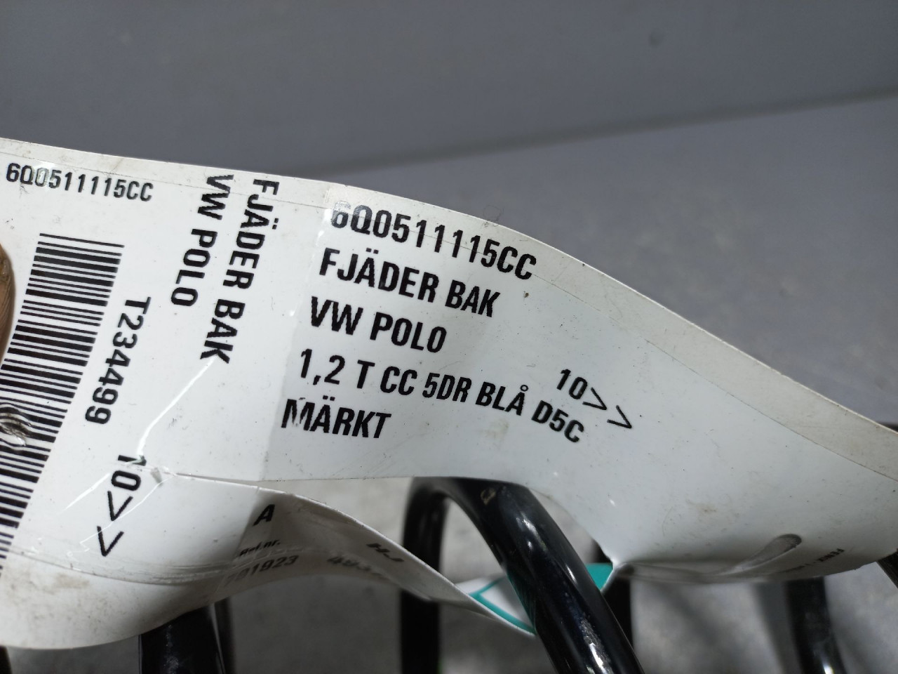 OPRUGA AMORTIZERA VW POLO > 09-14 6Q0511115CC