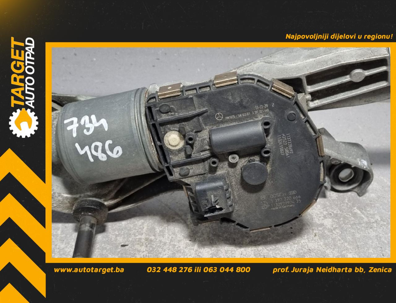 MOTORIC PREDNJEG BRISACA MERCEDES E KLASA (C207/A207) > 09-13 113