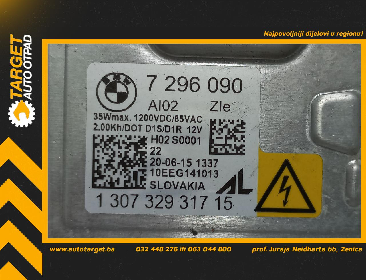 DIJELOVI BALAST FARA BMW SERIJA 3 (F30/F31) > 11-14 7296090
