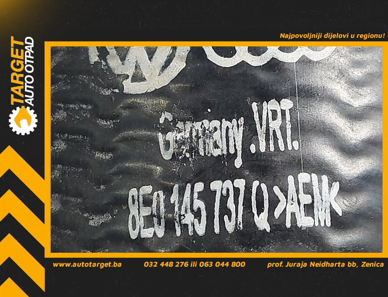 DIJELOVI CRIJEVO INTERKULERA AUDI A4 (B7) > 04-07 8E0145737Q