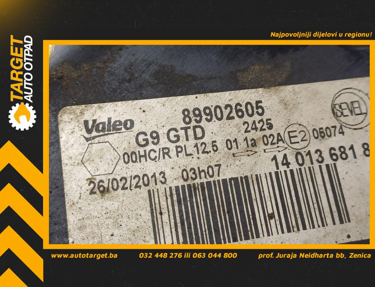 DIJELOVI FAR PEUGEOT EXPERT > 07-16 2.0 1401368180