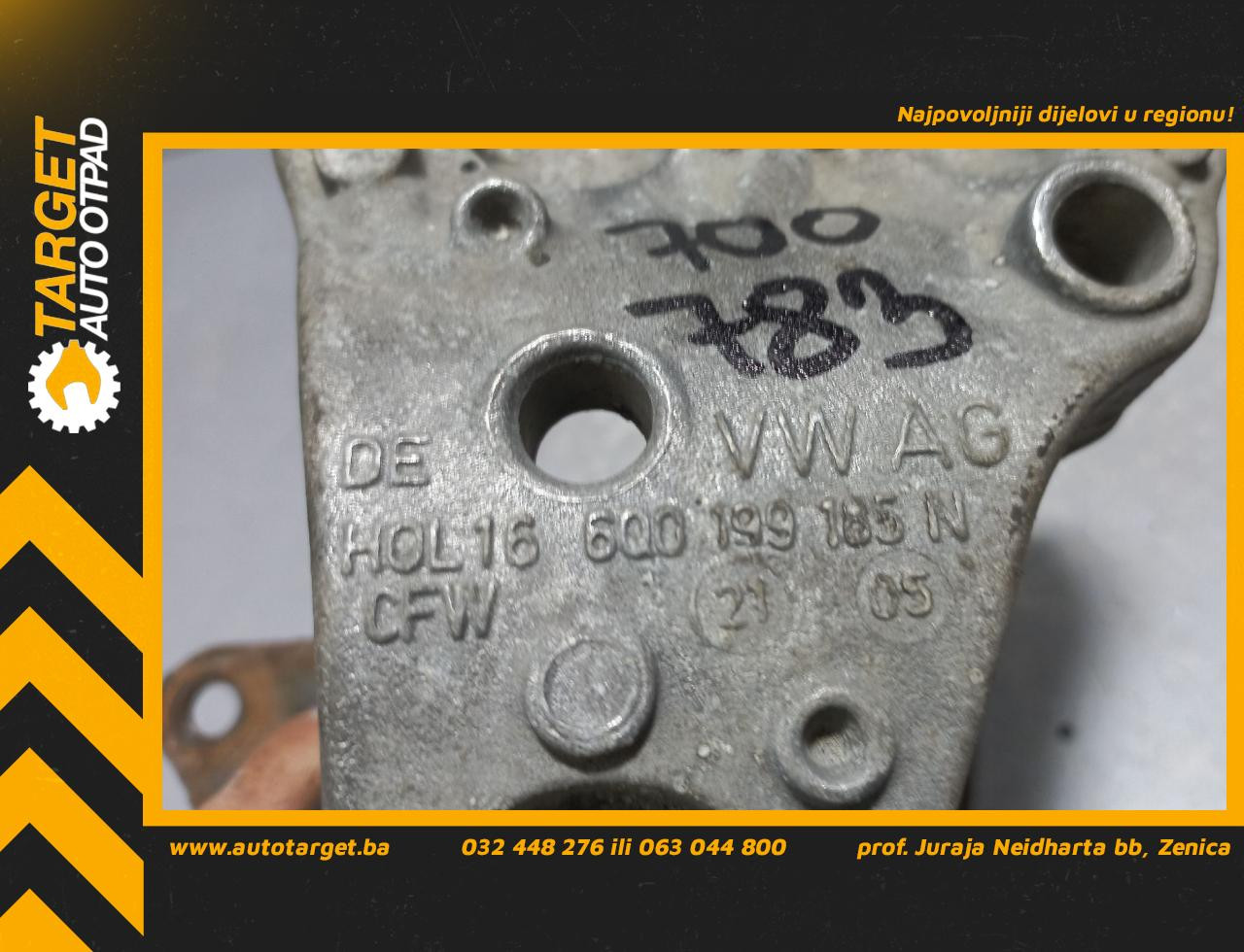 DIJELOVI NOSAC MOTORA VW POLO > 05-09 1.4 6Q0199185N