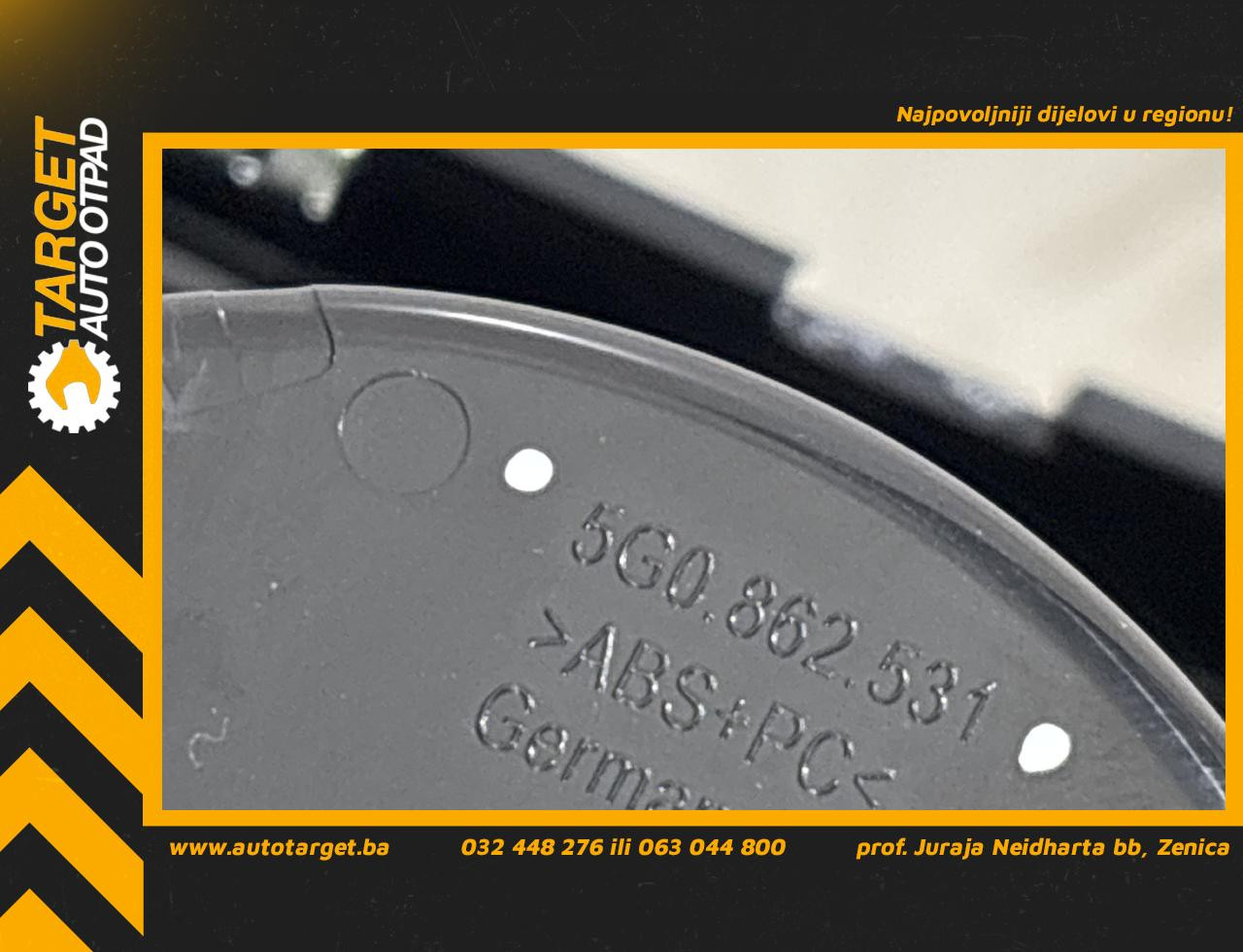 DIJELOVI NASLONJAC ZA RUKU VW GOLF 7 > 12-16 5G0862531