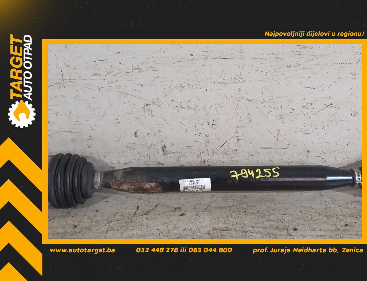 DIJELOVI POLUOSOVINA VW POLO > 09-14 1.2 6R0407762K