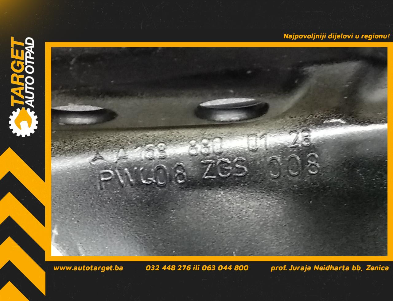 SKARE OD HAUBE MERCEDES A KLASA (W169) > 08-12 A1698800128