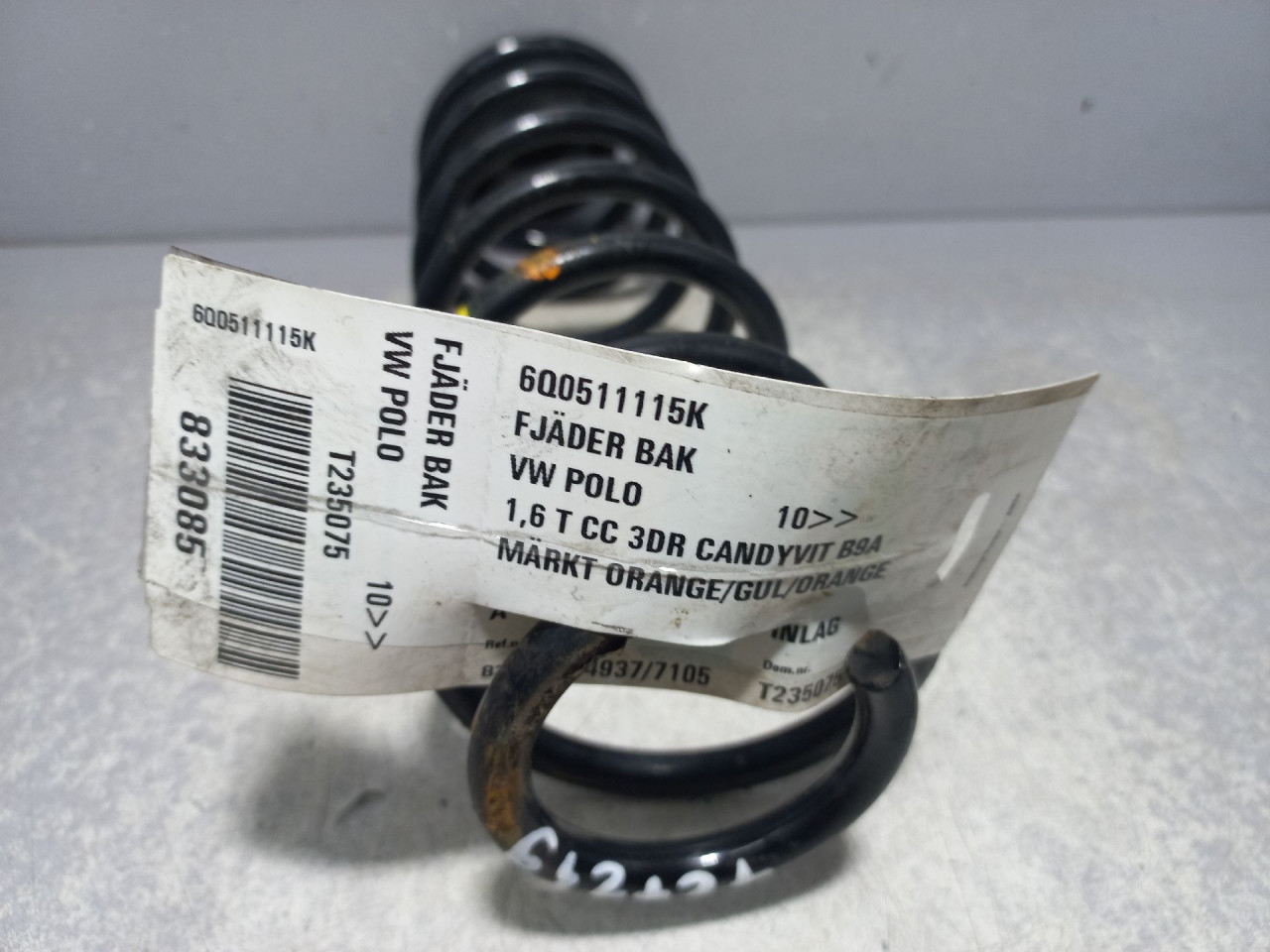 OPRUGA AMORTIZERA VW POLO > 09-14 6Q0511115K