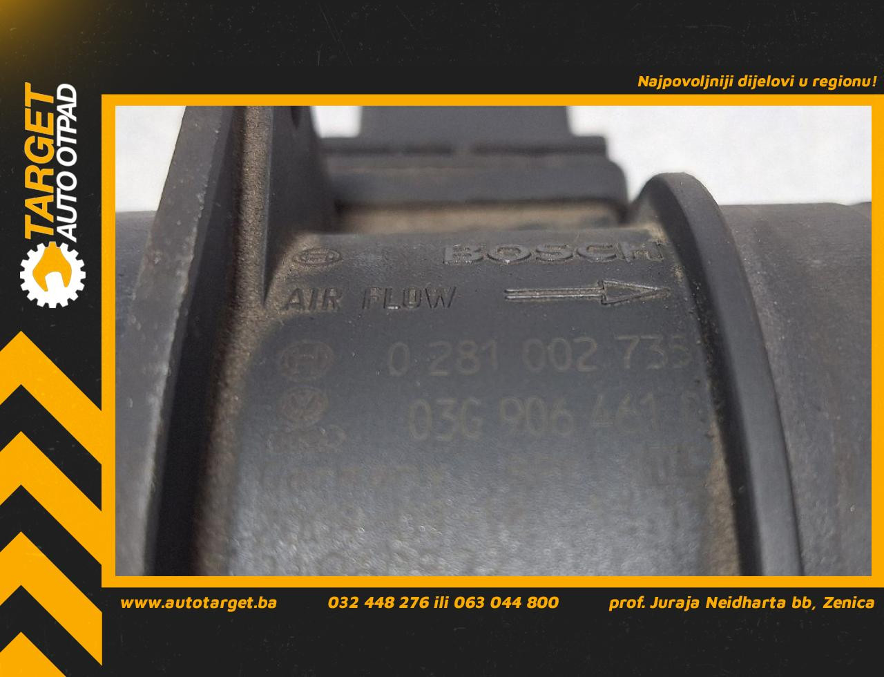 DIJELOVI PROTOK ZRAKA VW PASSAT B8 > 14-19 2.0 0281002735