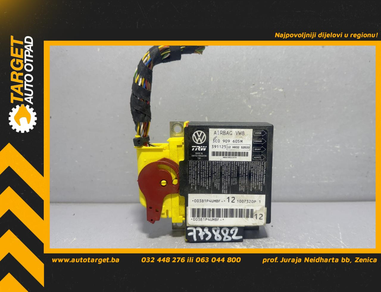 DIJELOVI ELEKTRONIKA AIRBAGA VW PASSAT B6 > 05-10 2.0 3C0909605M