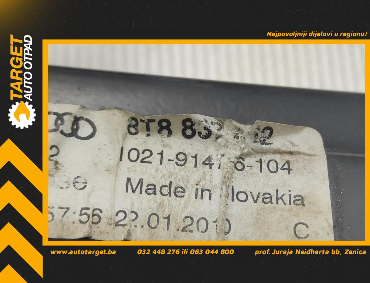 ELEKTRO PODIZAC STAKLA AUDI A5 (8T) SPORTBACK > 07-11 8T8837462