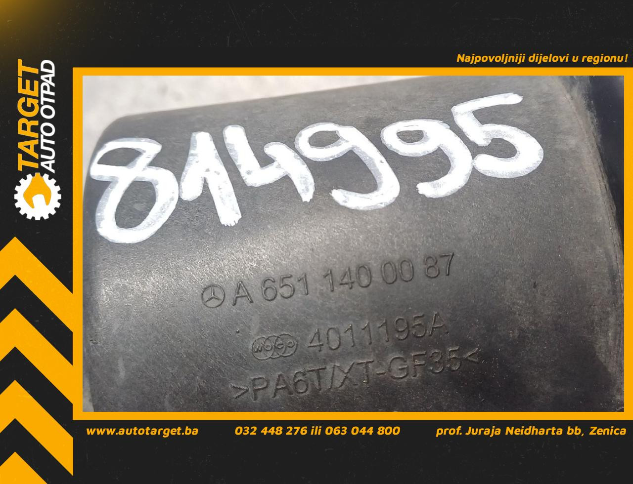 CRIJEVO INTERKULERA MERCEDES C KLASA (W204) > 11-13 A6511400087
