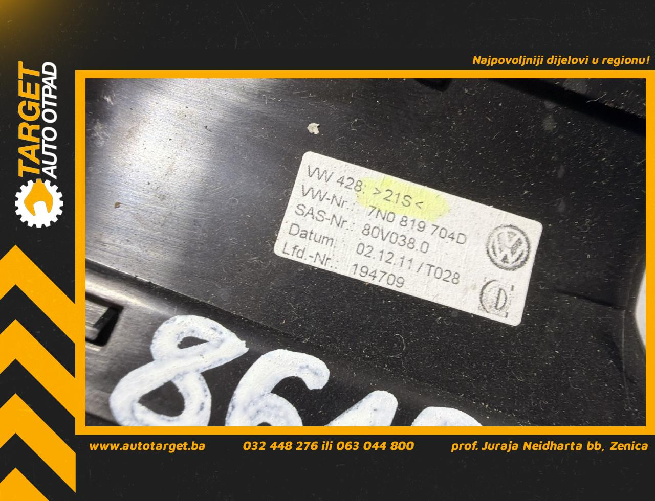 DIJELOVI RESETKA VENTILACIJE VW SHARAN > 10- 2.0 7N0819704D