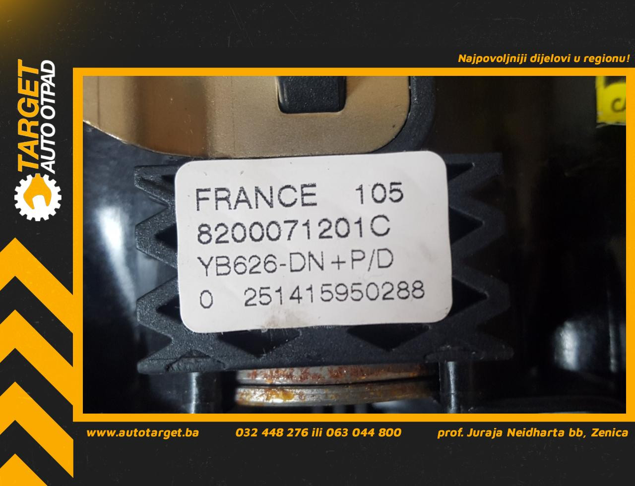 DIJELOVI AIRBAG VOLANA RENAULT LAGUNA > 01-05 8200071201C