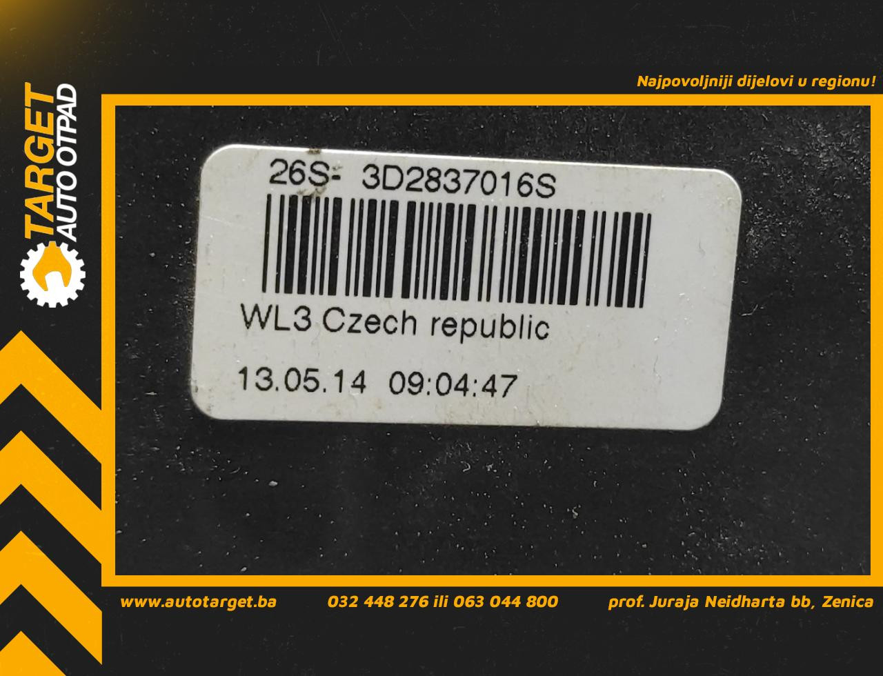 DIJELOVI BRAVA VRATA VW CADDY > 10-15 3D2837016S