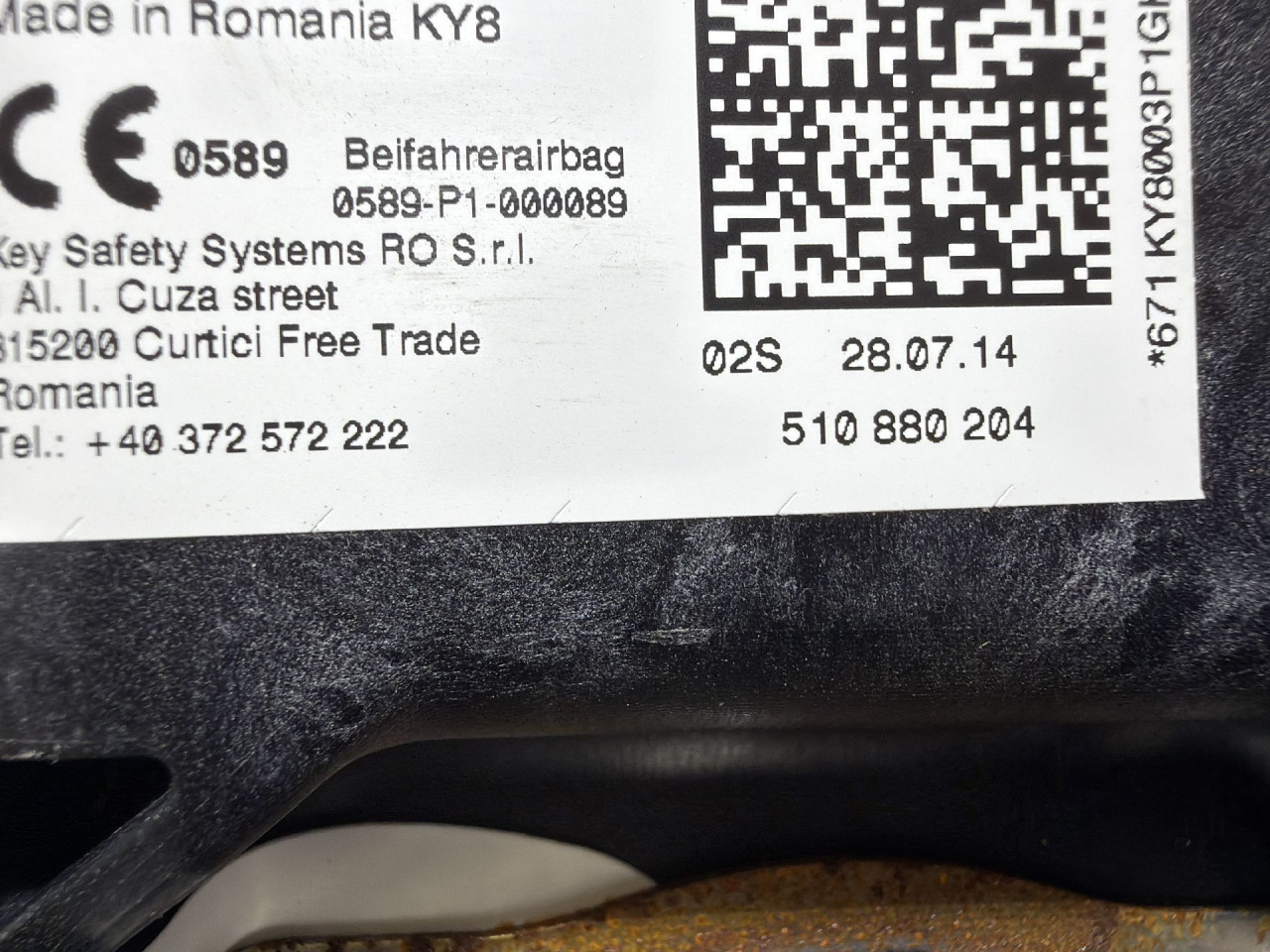 DIJELOVI AIRBAG SUVOZACA VW SPORTSVAN 14- 1.6 510880204
