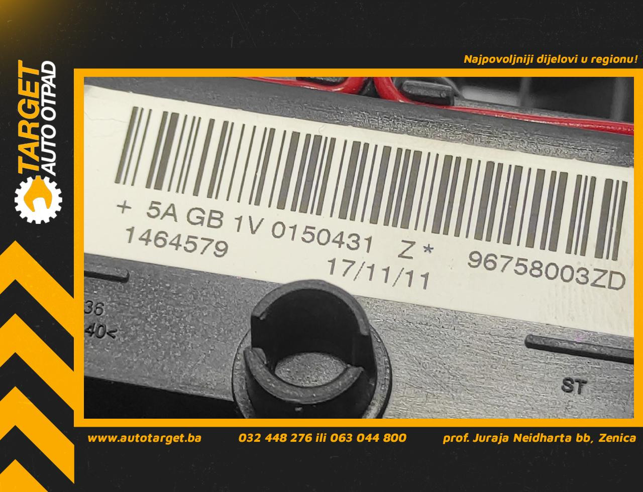 DIJELOVI AIRBAG VOLANA PEUGEOT 308 > 11-13 1.6 96758003ZD