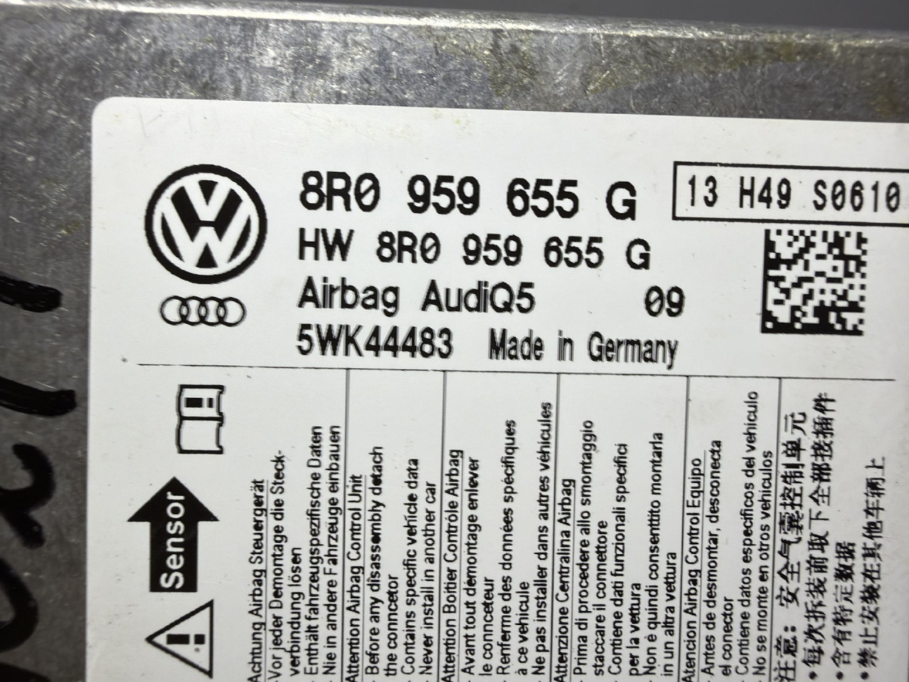 DIJELOVI ELEKTRONIKA AIRBAGA AUDI Q5 > 12-16 2.0 8R0959655G