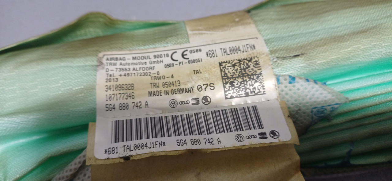 KROVNI AIRBAG VW GOLF 7 > 12-16 5G4880742A