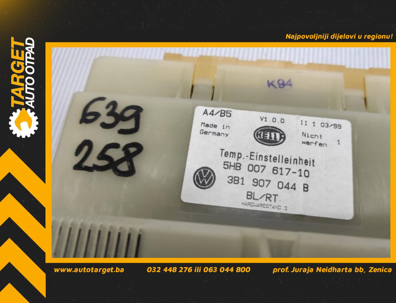 DIJELOVI PREKIDACI KLIME VW PASSAT B5 > 96-00 3B1907044B