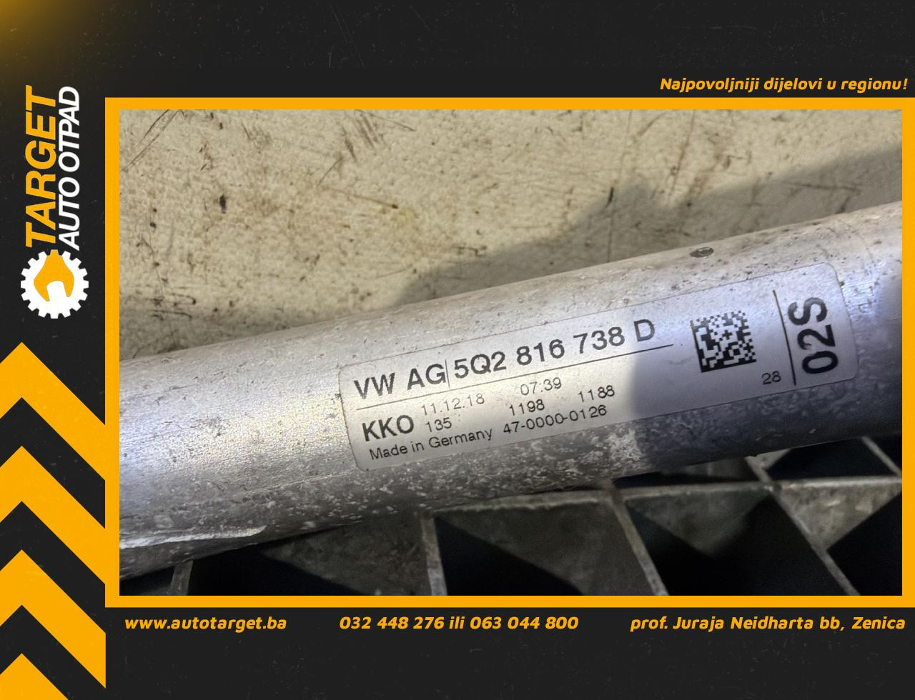 DIJELOVI CRIJEVO KLIME SKODA SUPERB > 19- 2.0 5Q2816738D