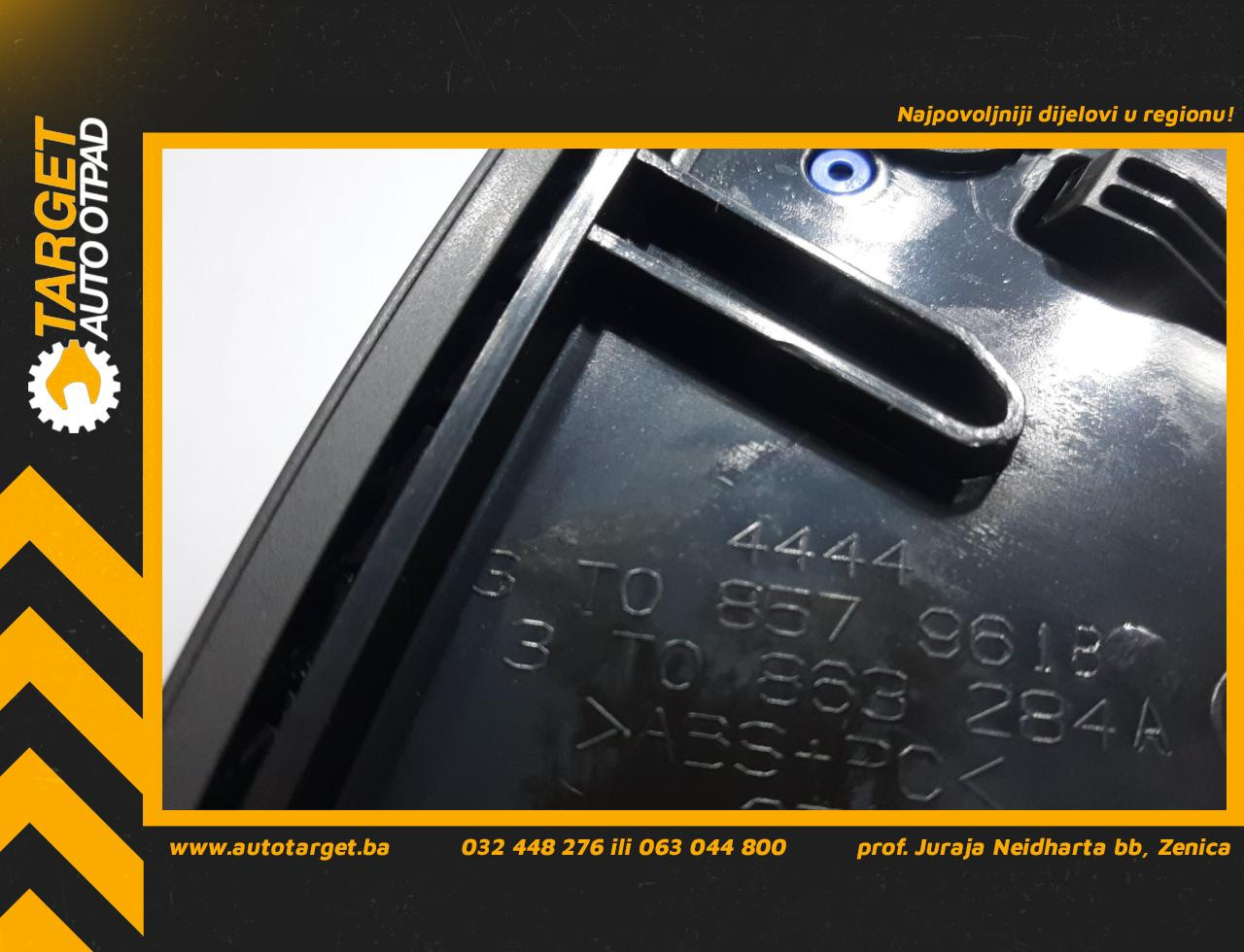 DIJELOVI PLASTIKA SKODA SUPERB > 08-13 3T0857961B